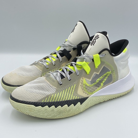 Nike Other - Nike Kyrie Flytrap V 5 White Green Volt Basketbal Shoes Men's Size 12 CZ4100-101